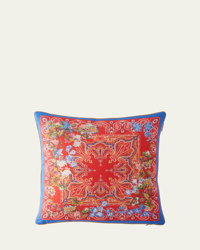 La Ponche Pillow with Cording, 18" Square